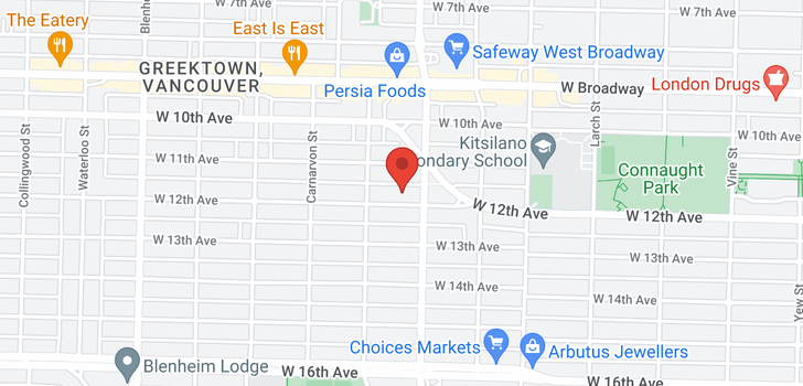 map of 2831 W 12TH AVENUE